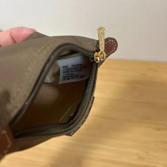 Longchamp Le Pliage Coin Purse Khaki Olive Green Nylon Mini The Original - Picture 7 of 7